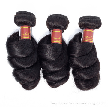 Unprocessed Raw Cuticle Aligned Brazilian Virgin Remy Loose Wave Hair Weave Bundles